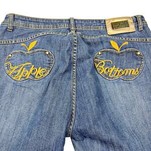Vintage Y2K Apple Bottoms Jeans Sz 16 90s Apple Pockets Embroidery Hip Hop